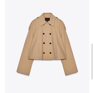 SHORT CAPE TRENCH COAT TOBACCO Zara